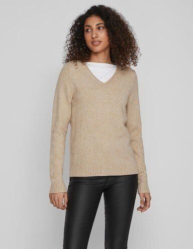 Vila Trui met V-hals VIRIL V-NECK L S KNIT TOP NOOS - Foto 5