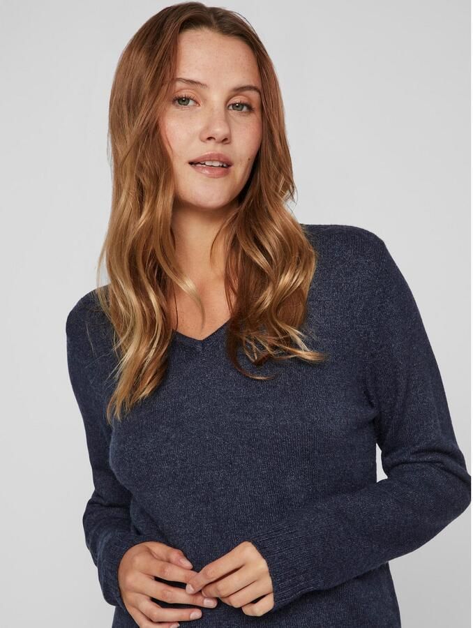 Vila Trui met V-hals VIRIL V-NECK L S KNIT TOP NOOS - Foto 3