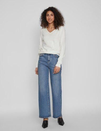 Vila Trui met V-hals VIRIL V-NECK L S KNIT TOP NOOS - Foto 3