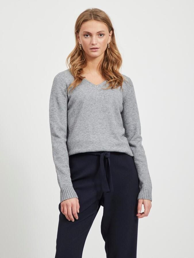 Vila Trui met V-hals VIRIL V-NECK L S KNIT TOP NOOS - Foto 11