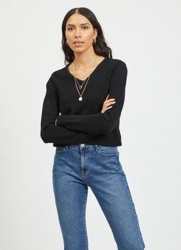 Vila Trui met V-hals VIRIL V-NECK L S KNIT TOP NOOS - Foto 5