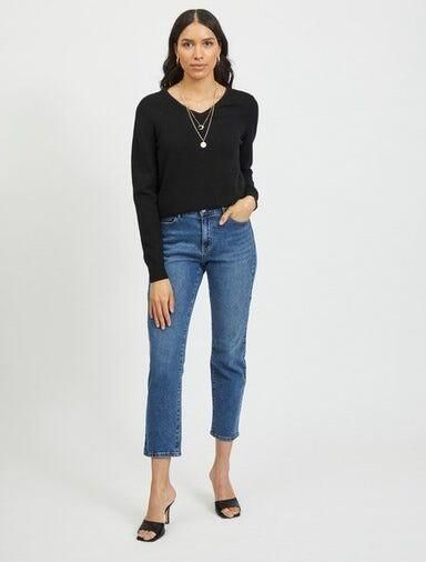 Vila Trui met V-hals VIRIL V-NECK L S KNIT TOP NOOS - Foto 3