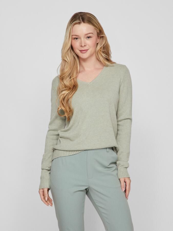 Vila Trui met V-hals VIRIL V-NECK L S KNIT TOP NOOS - Foto 6