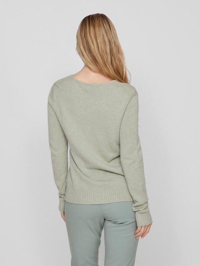Vila Trui met V-hals VIRIL V-NECK L S KNIT TOP NOOS - Foto 4