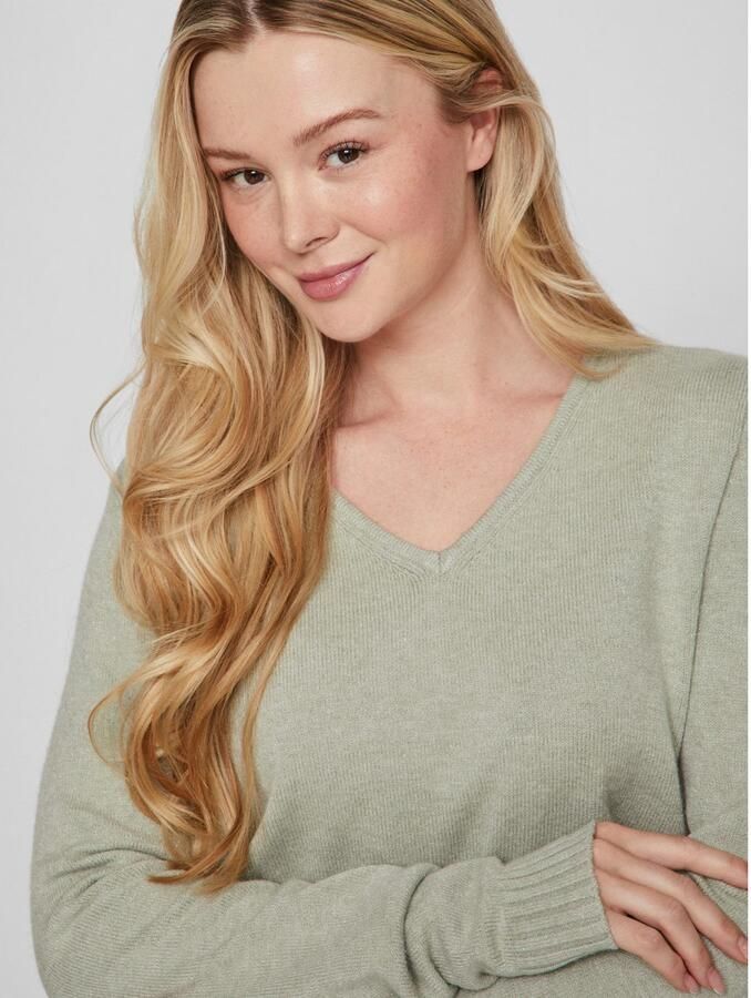 Vila Trui met V-hals VIRIL V-NECK L S KNIT TOP NOOS - Foto 2