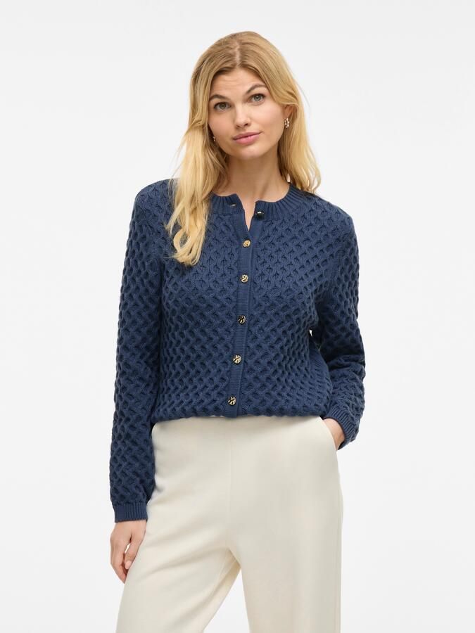 Vila Vest VIKALI L S O-NECK KNIT BUTTON CARDIGAN - Foto 6