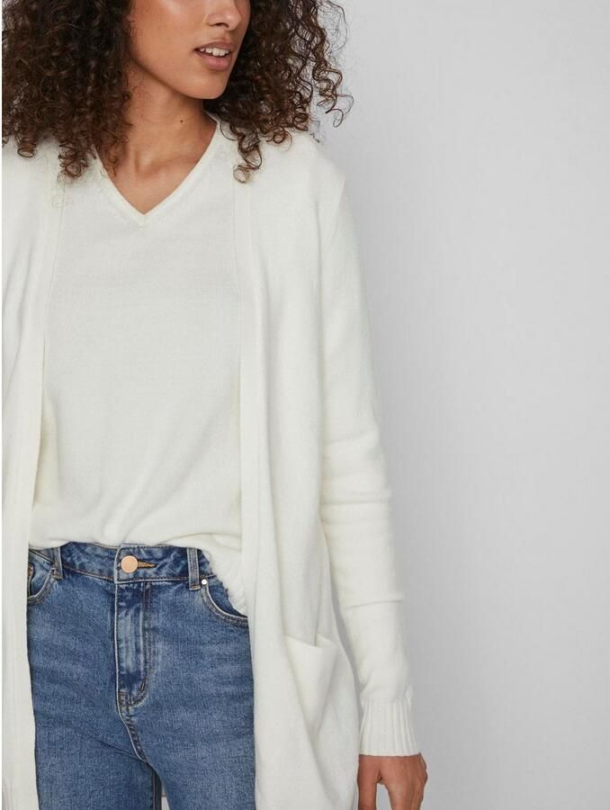 Vila Witte Cardigan met Lange Mouwen voor Dames White Dames - Foto 2