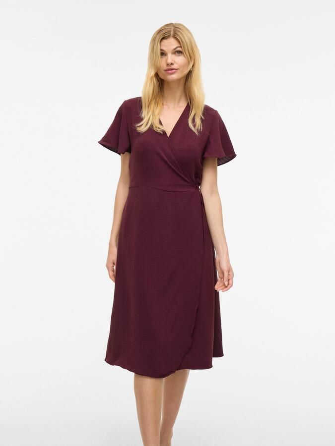 Vila Wikkeljurk VILOVIE S S WRAP MIDI DRESS NOOS - Foto 8