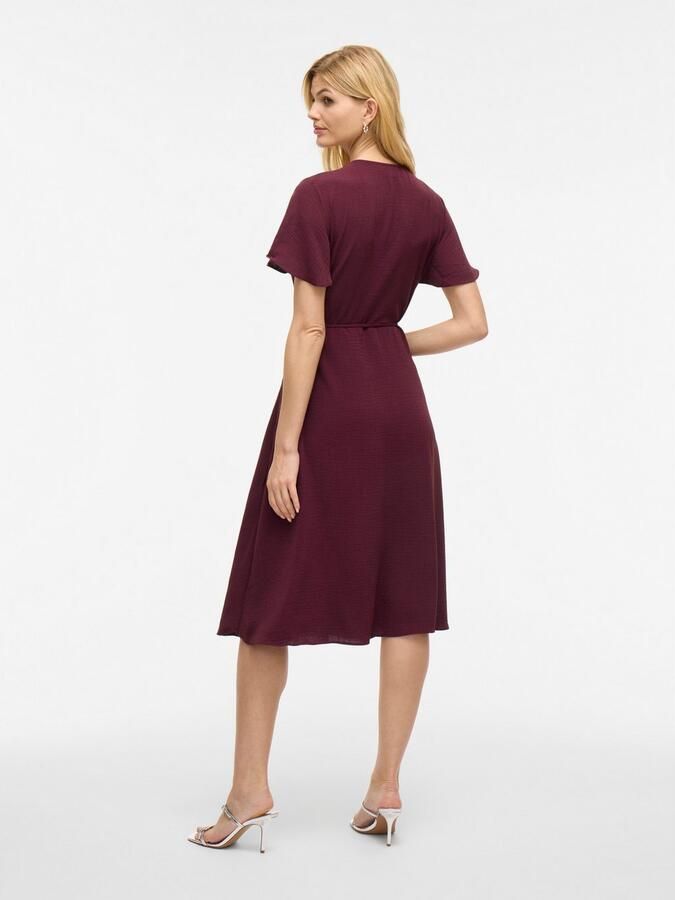 Vila Wikkeljurk VILOVIE S S WRAP MIDI DRESS NOOS - Foto 5