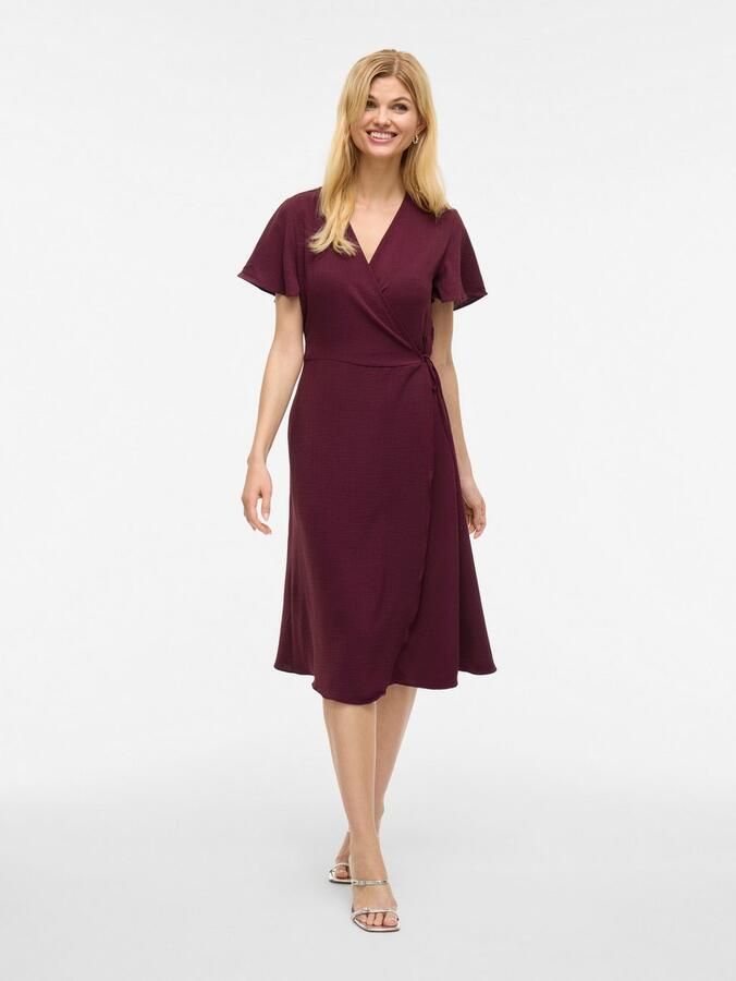 Vila Wikkeljurk VILOVIE S S WRAP MIDI DRESS NOOS - Foto 3