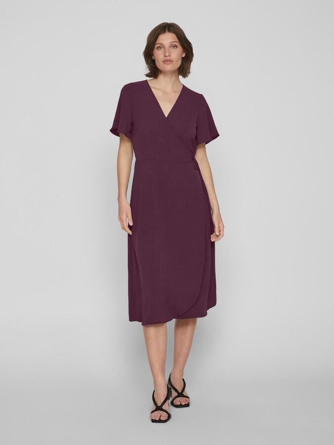Vila Wikkeljurk VILOVIE S S WRAP MIDI DRESS NOOS - Foto 4