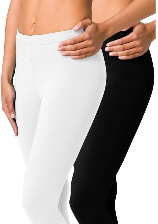 Vivance active Caprilegging met rubberen tailleband loungewear (Set van 2)