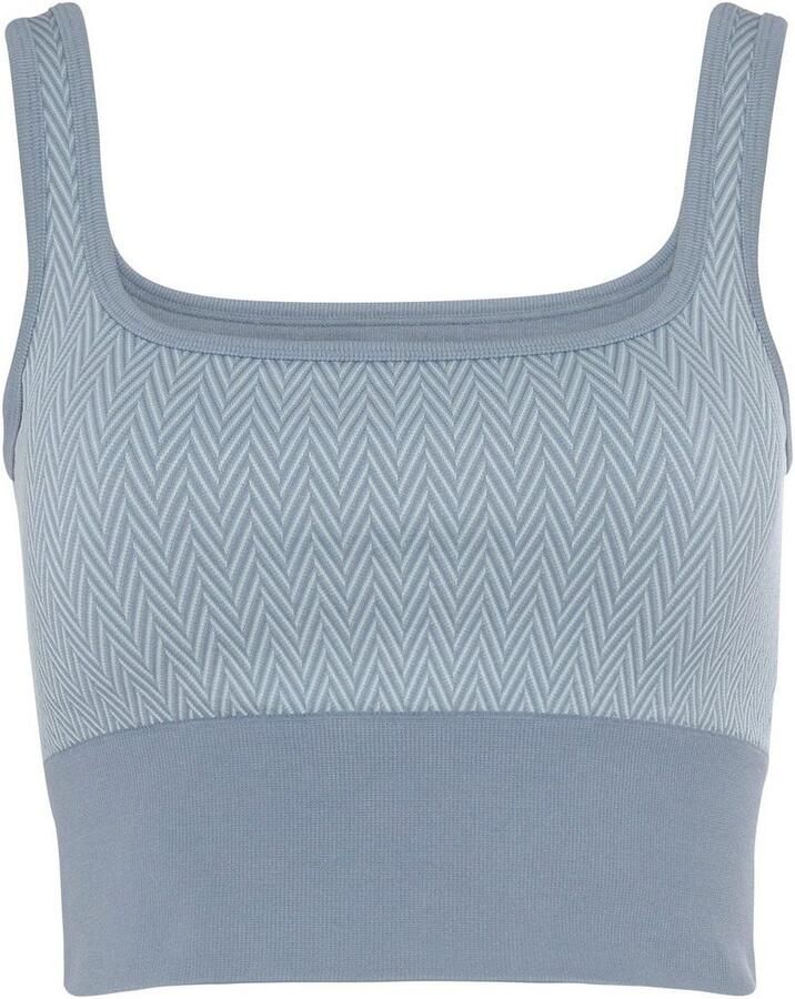 Vivance active Crop-top -Sporttop met brede boord en jacquardpatroon - Foto 2