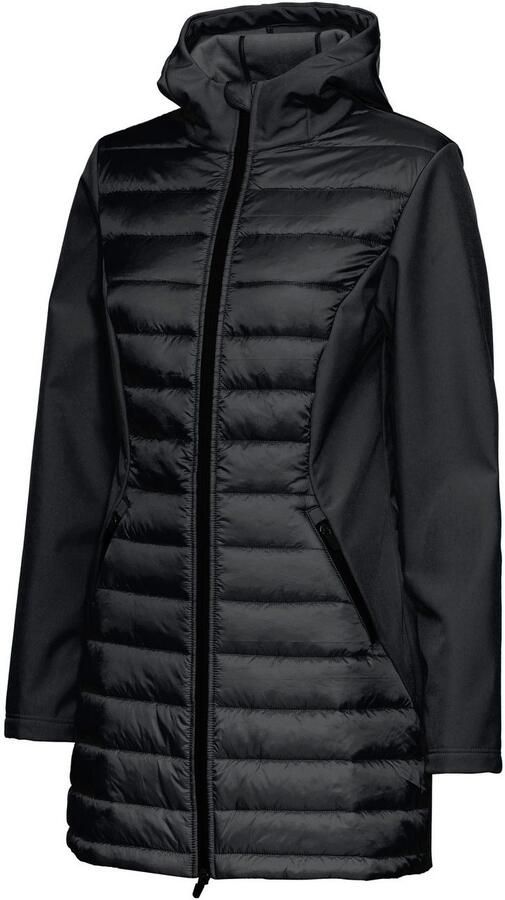 Vivance active Gewatteerde jas met mouwen en inzetstukken van softshell-materiaal - Foto 4