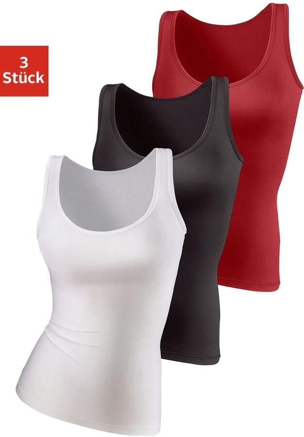 Vivance active Hemd van zachte microvezel tanktop onderhemd (Set van 3) - Foto 4