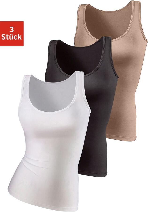 Vivance active Hemd van zachte microvezel tanktop onderhemd (Set van 3) - Foto 4
