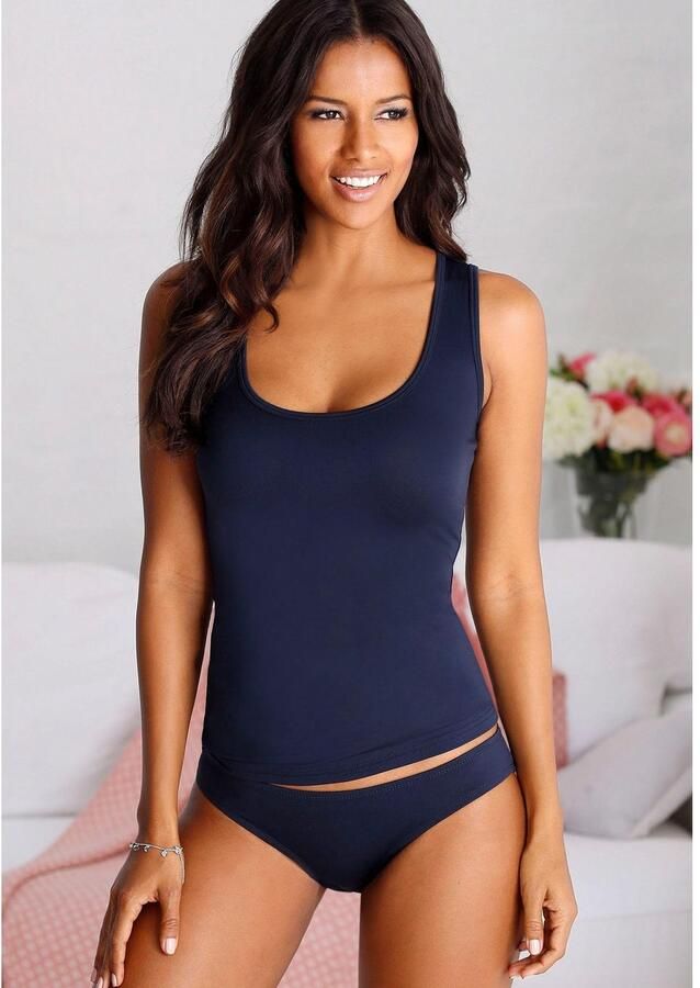 Vivance active Hemd van zachte microvezel tanktop onderhemd (Set van 3)