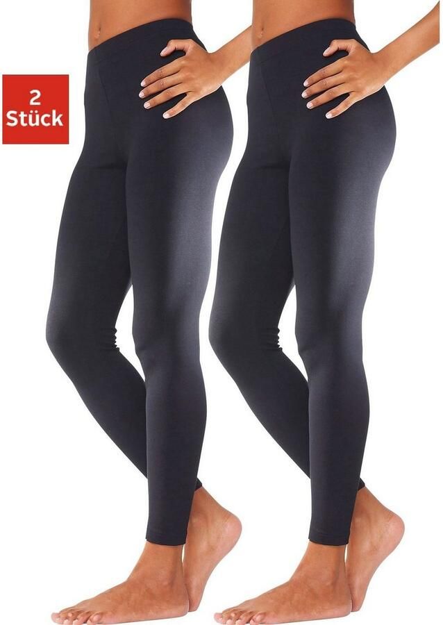 Vivance active Legging met rubberen tailleband loungewear (2-delig Set van 2)