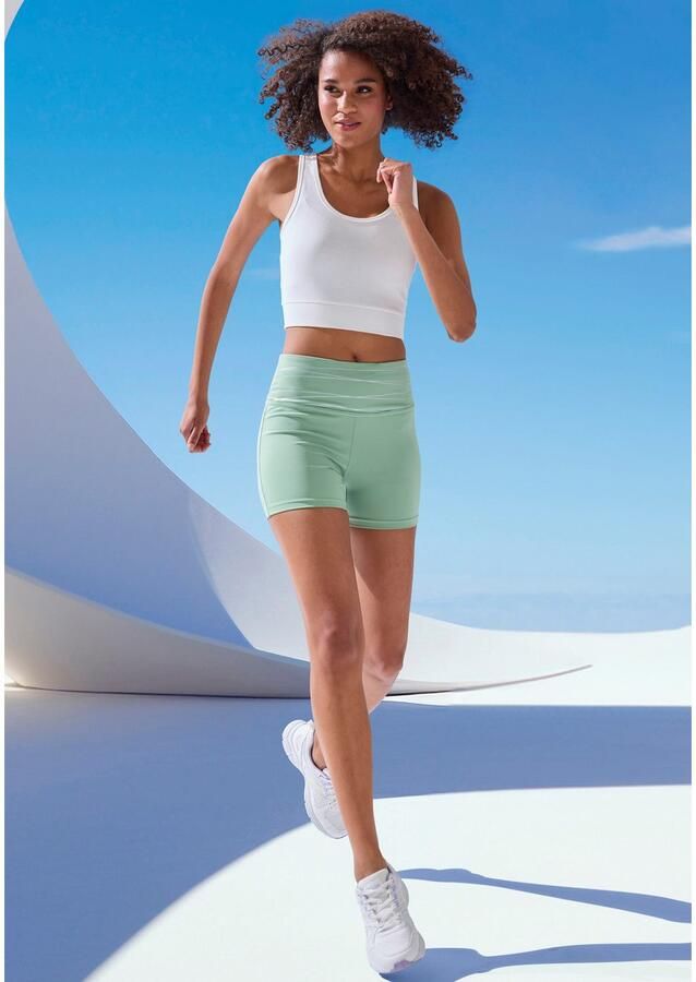 Vivance active Short Korte broek Sportshorts met brede tailleband en print - Foto 2