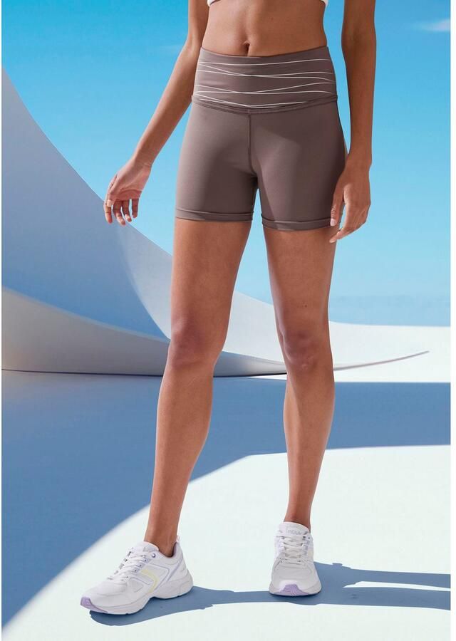 Vivance active Short Korte broek Sportshorts met brede tailleband en print - Foto 2