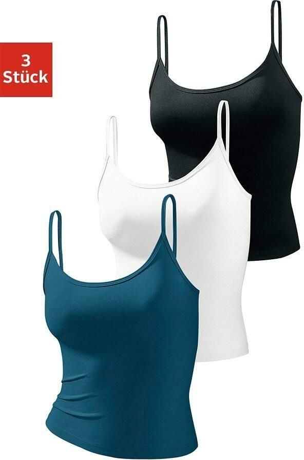 Vivance active Top met spaghettibandjes van zacht microvezel (Set van 3) - Foto 5