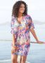 Vivance Chiffon tuniek met bladprint blousejurk strandkleding zomers - Thumbnail 2