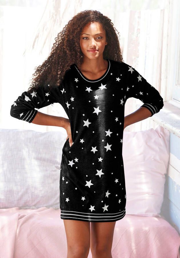 Vivance Dreams Nachthemd met trendy sterrenprint
