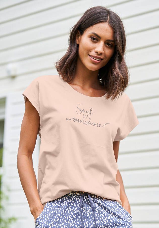 Vivance Dreams T-shirt met zomer-statementprint