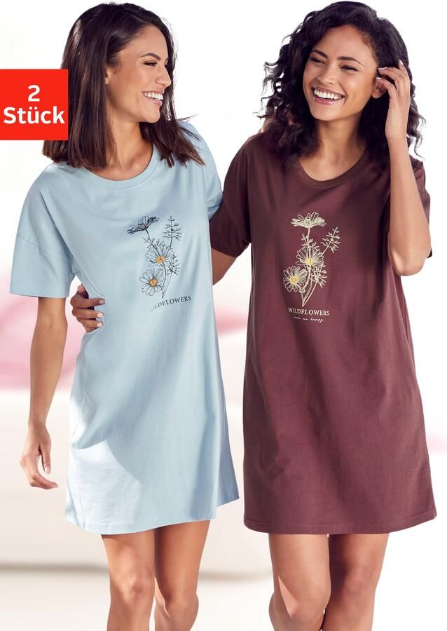 Vivance Dreams Big-shirt met frontprint (Set van 2) - Foto 6