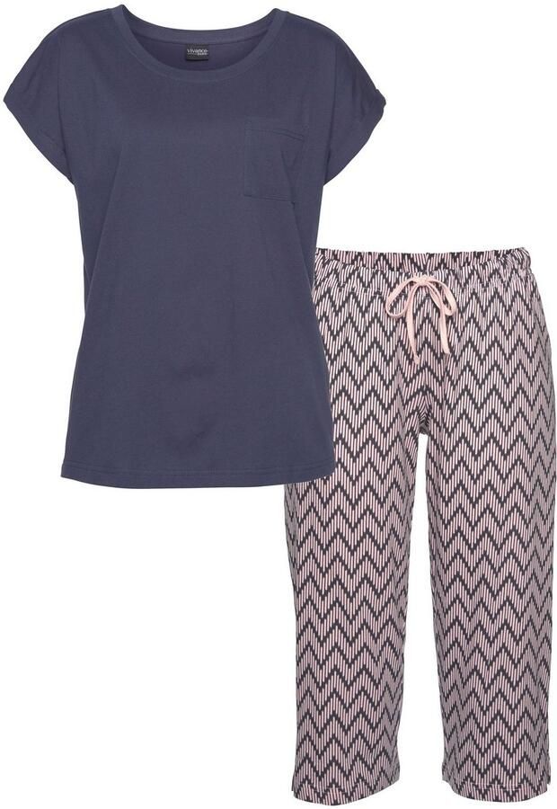 Vivance Dreams Capripyjama met gedessineerde pyjamabroek (2-delig 1 stuk) - Foto 7