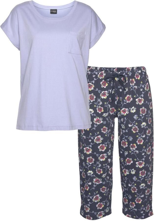 Vivance Dreams Capripyjama met gedessineerde pyjamabroek (2-delig 1 stuk) - Foto 9