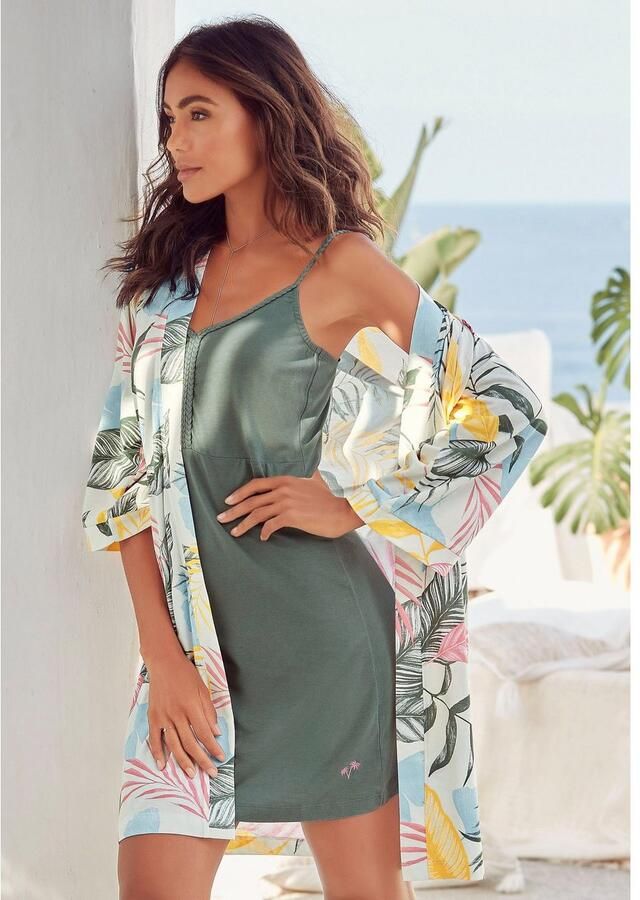 Vivance Dreams Kimono uni of met bloemendruk