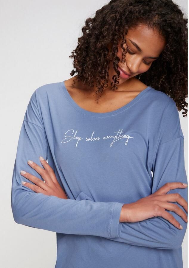 Lascana Shirt met lange mouwen en statementprint - Foto 5