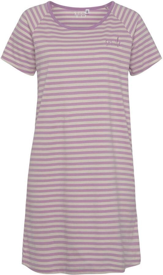 Vivance Dreams nachthemd lila wit - Foto 3