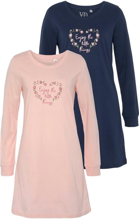 Vivance Dreams Nachthemd met bloemenprint in een dubbelpack (Set van 2) - Foto 7