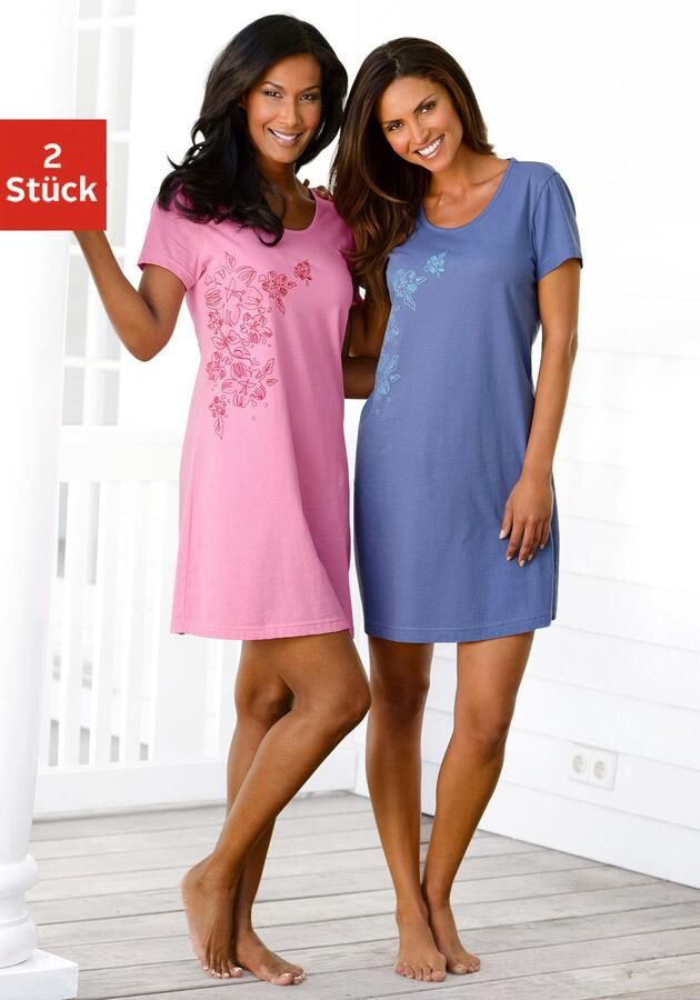 Vivance Dreams Nachthemd met bloemenprint (Set van 2) - Foto 7