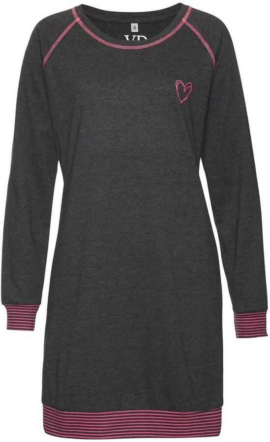 Vivance Dreams Nachthemd met decoratieve flatlock-naden in neonkleuren - Foto 5