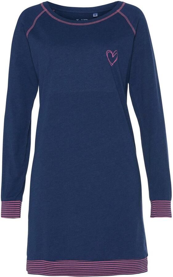 Vivance Dreams Nachthemd met decoratieve flatlock-naden in neonkleuren - Foto 4