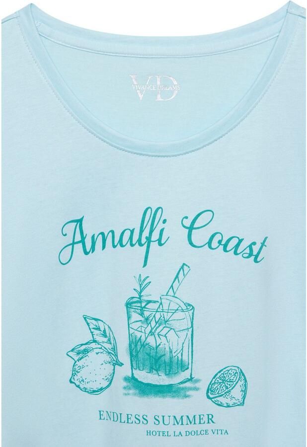 Vivance Dreams Nachthemd met fijn geschetste frontprint