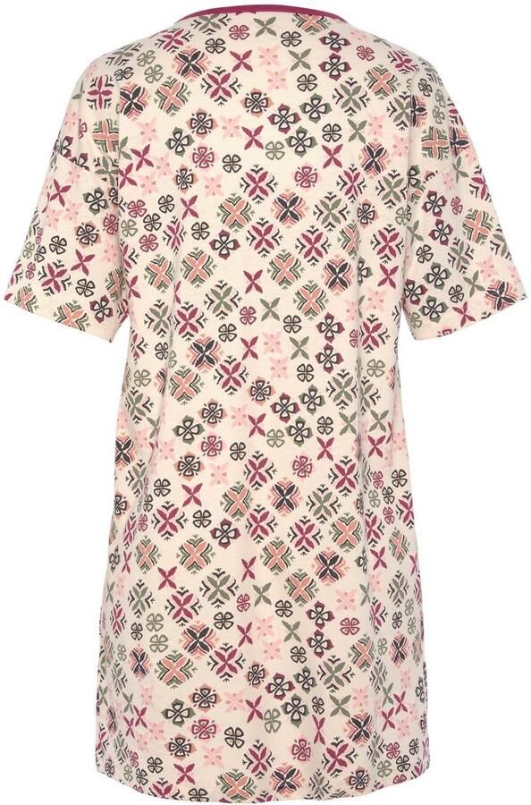 Vivance Dreams Nachthemd met grafisch-florale alloverprint - Foto 3