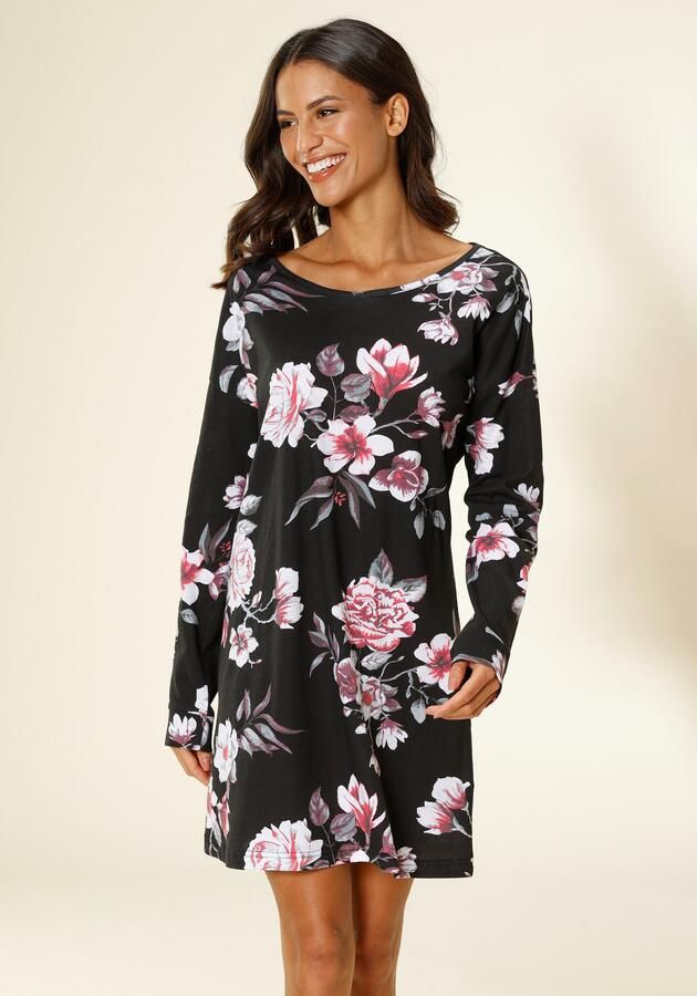 Vivance Dreams Nachthemd met grote bloemenprint - Foto 3