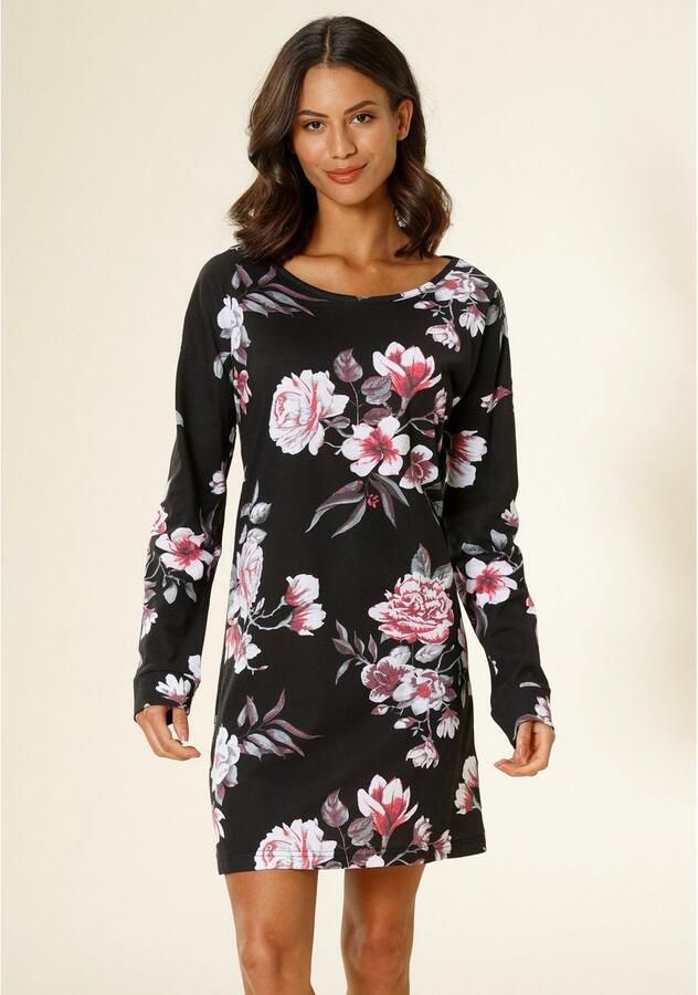 Vivance Dreams Nachthemd met grote bloemenprint