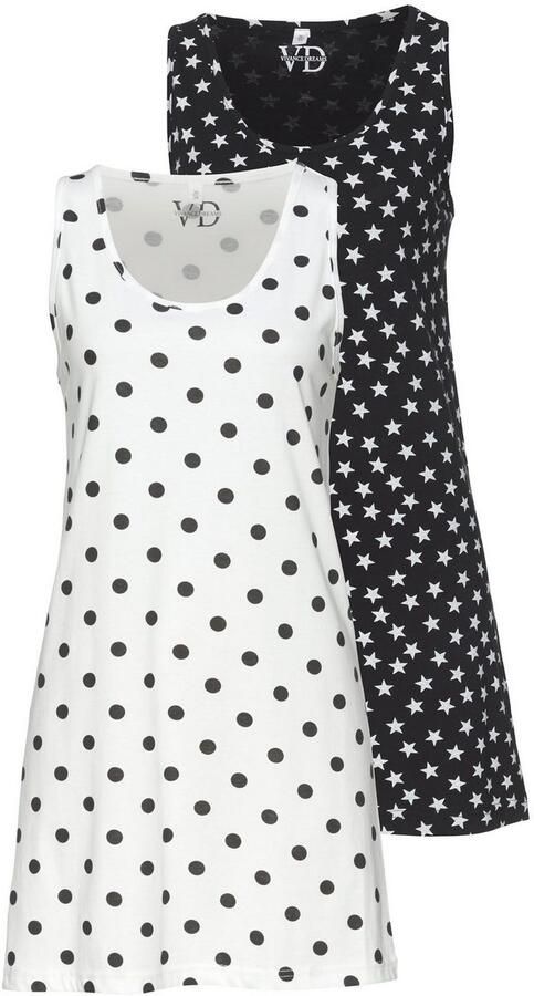 Vivance Dreams Nachthemd met grote punten en sterretjes (Set van 2)