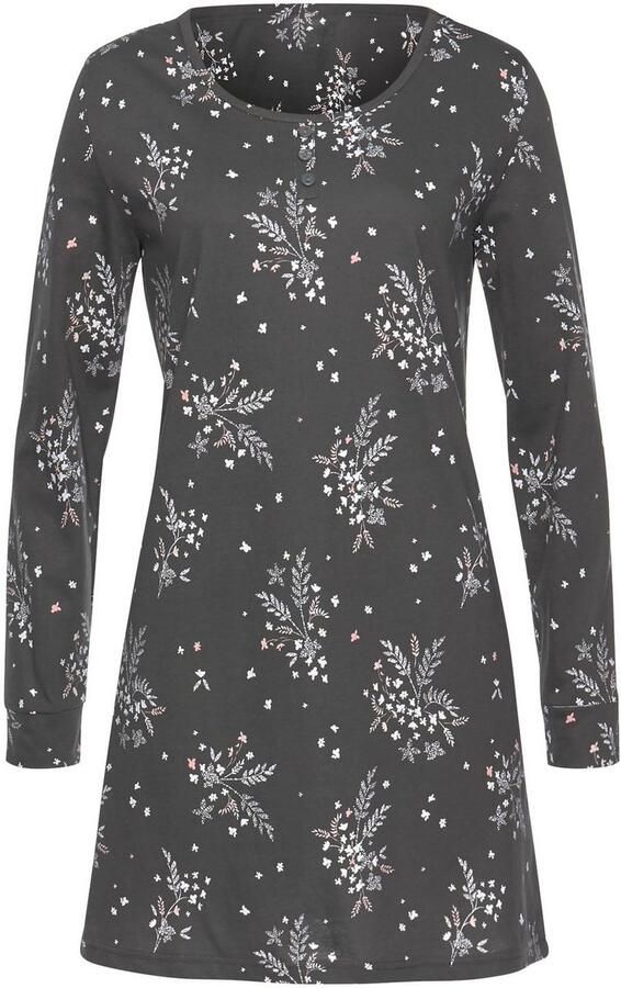 Vivance Dreams Nachthemd met hortensia-motief