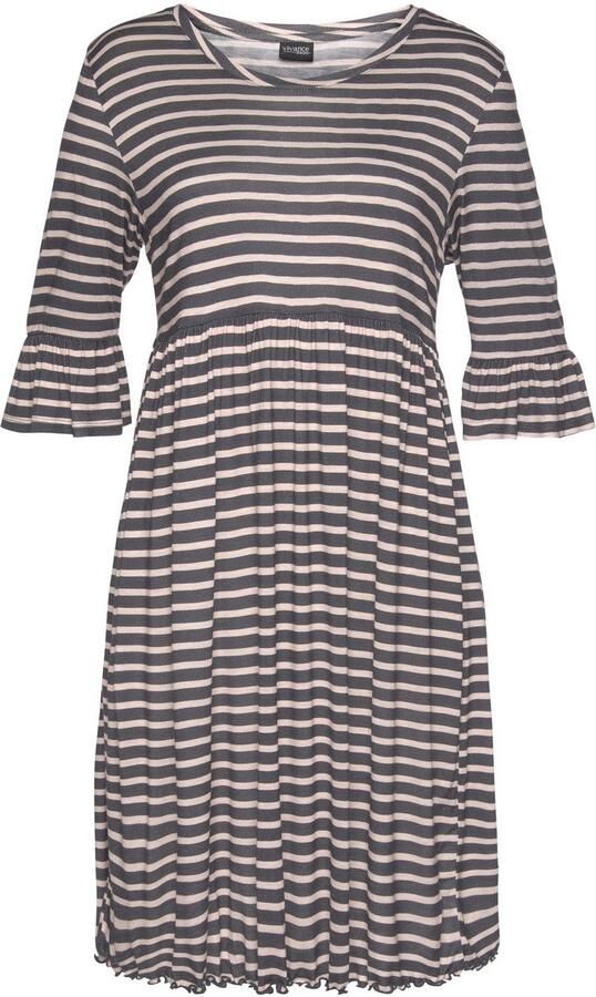Vivance Dreams Nachthemd met strepen en volants - Foto 4