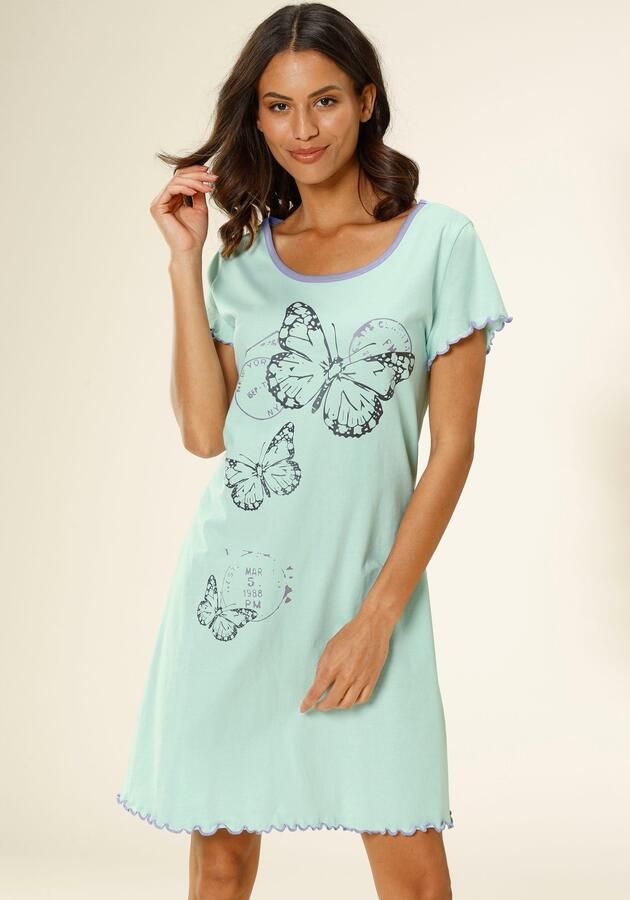 Vivance Dreams Nachthemd met vlindermotief - Foto 3