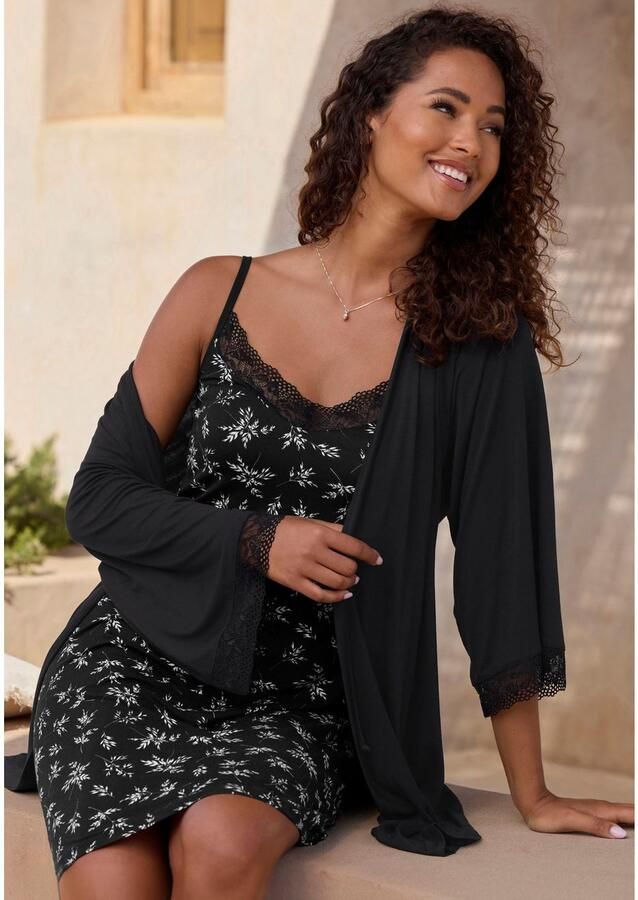 Vivance Dreams Kimono met kant aan de mouwzoom