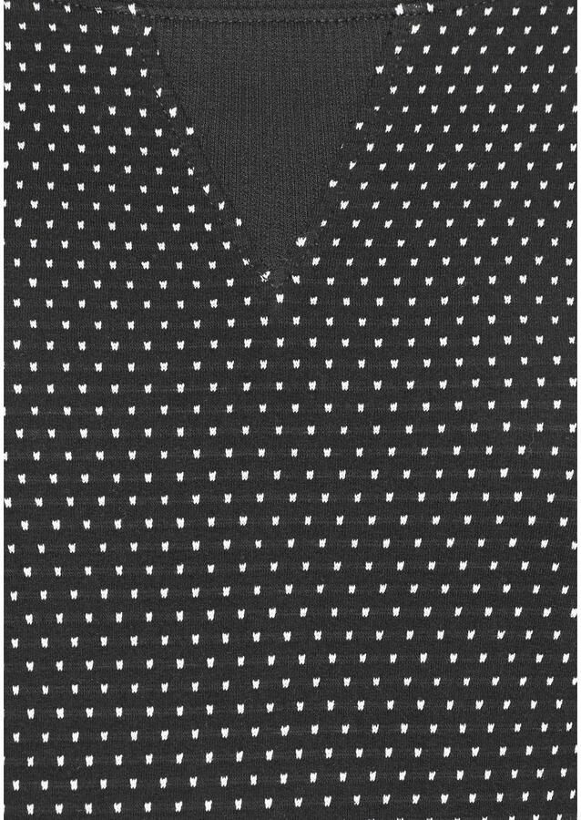 Vivance Dreams Positienachthemd stippenmotief met gestreepte boorden