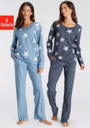 Vivance Dreams Pyjama in een gemêleerde look met sterretjes (4-delig Set van 2) - Thumbnail 6