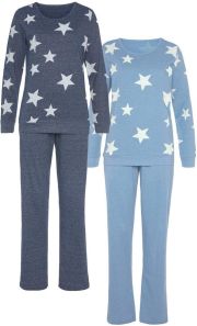 Vivance Dreams Pyjama in een gemêleerde look met sterretjes (4-delig Set van 2) - Thumbnail 4